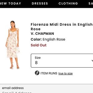 Fiorenza Midi Dress English Rose
V. CHAPMAN Sz 8.